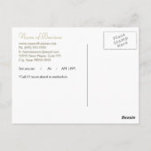 Eenvoudige roze Gold Waterverf Benoeming Herinneri Briefkaart (Achterkant)