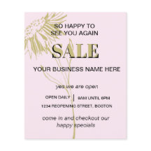 Eenvoudige Roze Gouden Bloemige Zakelijke Uitverko