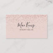 Eenvoudige Roze Gouden Glitters Visitekaartje (Voorkant)