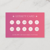 Eenvoudige Roze Gradiënt Make-up Artiest Marketing Klantenkaartje (Achterkant)