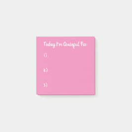 Eenvoudige roze gratitude post-it® notes