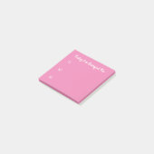 Eenvoudige roze gratitude post-it® notes (Schuin)
