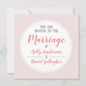 Eenvoudige roze grijze en witte dag kaart (Voorkant)