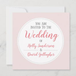 Eenvoudige roze grijze en witte dag kaart