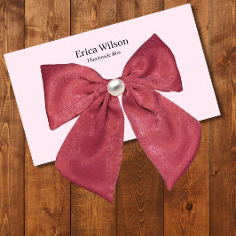 Eenvoudige roze haarclip barrette displaykaart visitekaartje