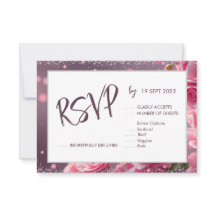 Eenvoudige Roze Handgeschreven Script Trouw-RSVP