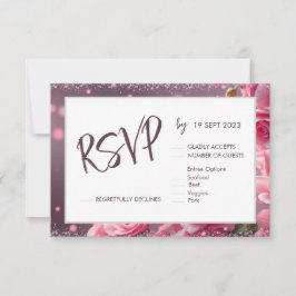 Eenvoudige Roze Handgeschreven Script Trouw-RSVP RSVP Kaartje
