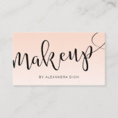 Eenvoudige, roze handgeschreven scriptkalligrafie visitekaartje (Voorkant)