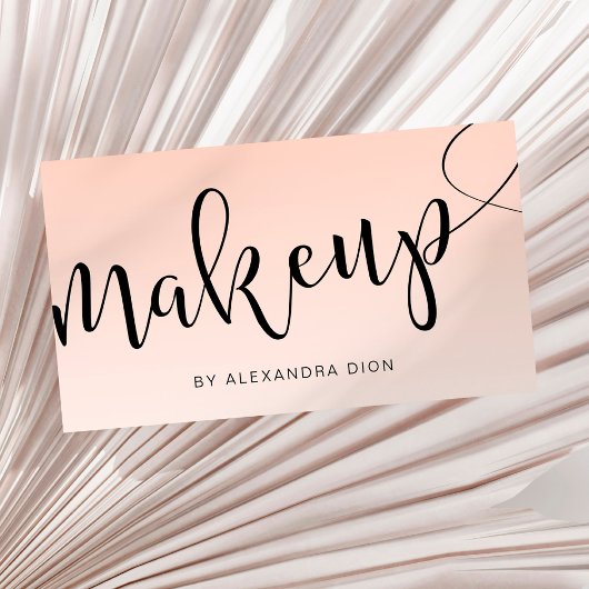 Eenvoudige, roze handgeschreven scriptkalligrafie visitekaartje