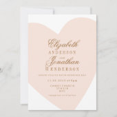 Eenvoudige roze hardekalligrafie Weddenschap Kaart (Voorkant)