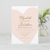 Eenvoudige roze hardekalligrafie Weddenschap Kaart (Staand voorkant)