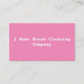 Eenvoudige Roze Huis Reiniging Visitekaartje (Voorkant)