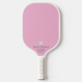 Eenvoudige roze je aangepaste tekst op maat pickleball paddle