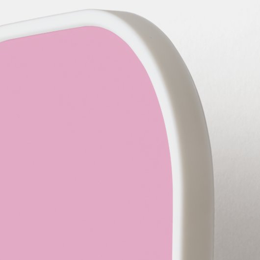 Eenvoudige roze je aangepaste tekst op maat pickleball paddle (Links Detail)