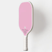 Eenvoudige roze je aangepaste tekst op maat pickleball paddle (Links)
