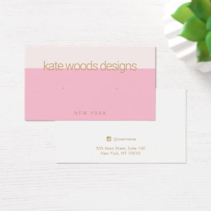 Eenvoudige roze juwelenkaart visitekaartje