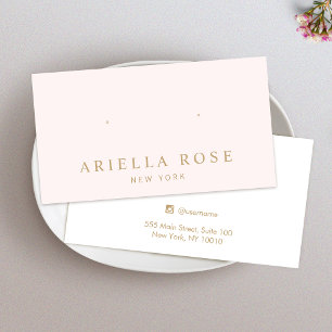 Eenvoudige roze juwelenkaart visitekaartje