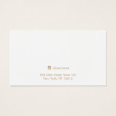 Eenvoudige roze juwelenkaart visitekaartje (Achterkant)