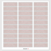 Eenvoudige roze kant en witte moderne kalligrafie sticker (Vel)