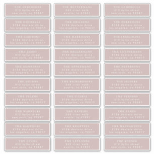 Eenvoudige roze kant en witte moderne kalligrafie sticker