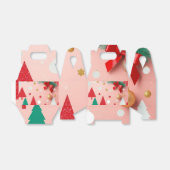 Eenvoudige roze kerst bedankdoosjes (Uitgevouwen)