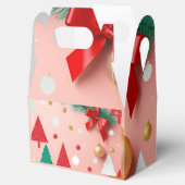 Eenvoudige roze kerst bedankdoosjes (Geopend)