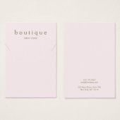 Eenvoudige roze Ketting-armbandbreedteweergave Kaa Visitekaartje (Voorkant /achterkant)