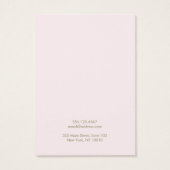 Eenvoudige roze Ketting-armbandbreedteweergave Kaa Visitekaartje (Achterkant)