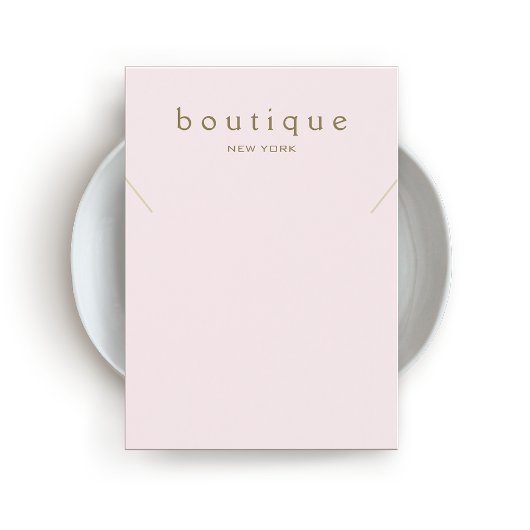 Eenvoudige roze Ketting-armbandbreedteweergave Kaa Visitekaartje