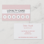 Eenvoudige roze klantenkaartje (Voorkant / Achterkant)