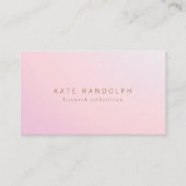 Eenvoudige roze lavender Ombre Esthetician Visitekaartje (Voorkant)