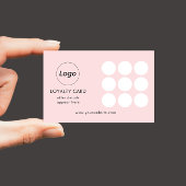 Eenvoudige roze Logo-logo Visitekaartje