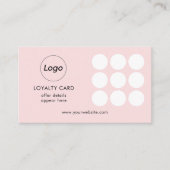 Eenvoudige roze Logo-logo Visitekaartje (Voorkant)