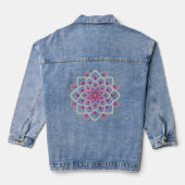 Eenvoudige roze Mandala Denim Jacket (Achterkant)