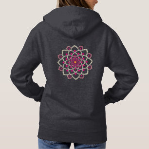 Eenvoudige roze Mandala Hoodie