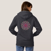 Eenvoudige roze Mandala Hoodie (Achterkant volledig)