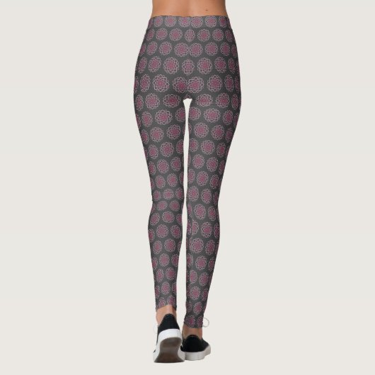 Eenvoudige roze Mandala Leggings (Achterkant)