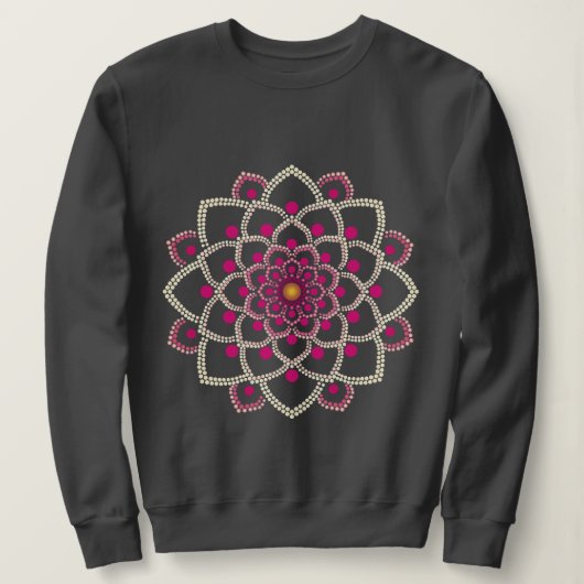Eenvoudige roze Mandala Trui (Design voorkant)