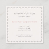 Eenvoudige roze mannequin wijzigingen vierkante visitekaartje (Achterkant)