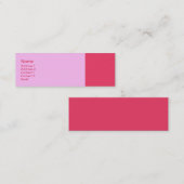 Eenvoudige roze mini visitekaartje (Voorkant / Achterkant)