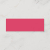 Eenvoudige roze mini visitekaartje (Achterkant)