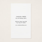 Eenvoudige roze, moderne gouden Roos rand Visitekaartje (Achterkant)