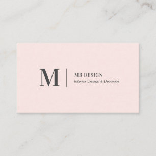 Eenvoudige Roze Moderne Minimalistische Visitekaar Visitekaartje