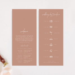 Eenvoudige Roze Moderne Trouwdag Tijdschema