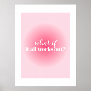 Eenvoudige Roze Motiverende Poster