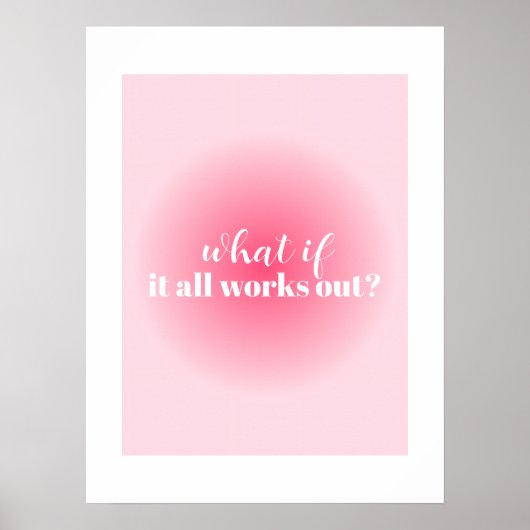 Eenvoudige Roze Motiverende Poster (Voorkant)
