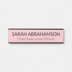 Eenvoudige Roze Naambord - Deur bord Deurbordje