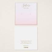 Eenvoudige roze ombre Script Stud die Vertoning ve Vierkante Visitekaartjes (Voorkant /achterkant)