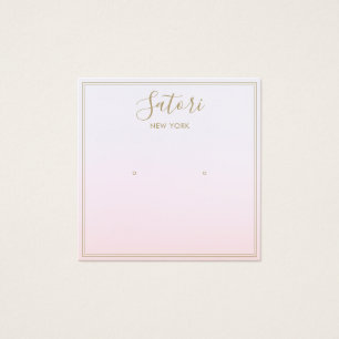 Eenvoudige roze ombre Script Stud die Vertoning ve Vierkante Visitekaartjes