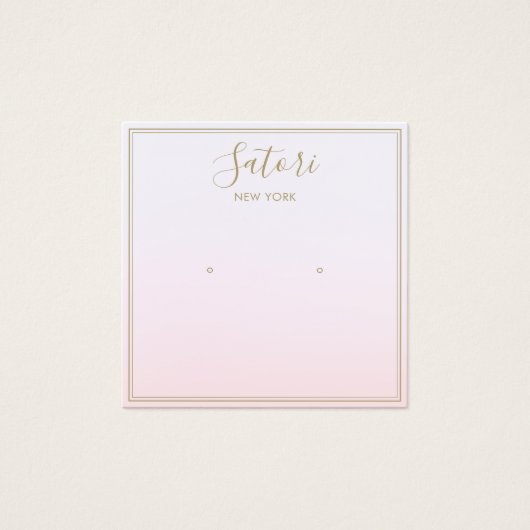 Eenvoudige roze ombre Script Stud die Vertoning ve Vierkante Visitekaartjes (Voorkant)